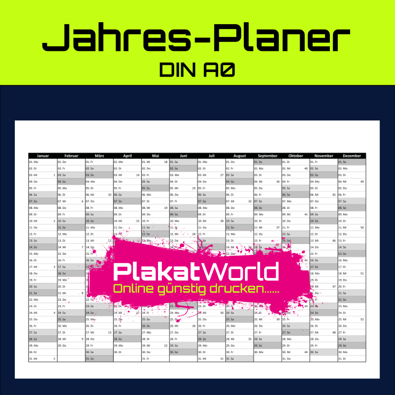 Jahresplaner Bayern 2026 Wandkalender DIN A0 (118,9 Produktbild-Vorschau 8