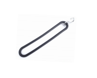 Gummispannring Ø 8mm mit S-Haken - 400mm 25 Stück Schwarz